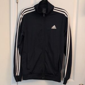 Adidas Black Jacket with White Accents